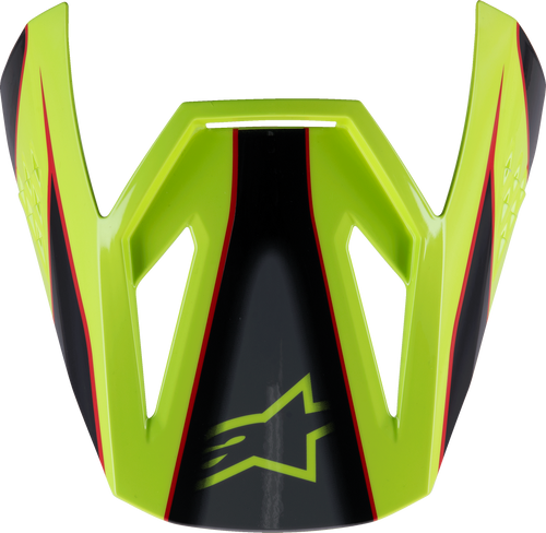 Sm3 Youth Fray Visor Red/Yellow Fluo/Black Glossy