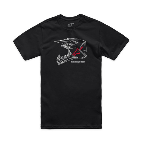 Mx Helmet Csf Tee Black Sm