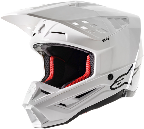 S M5 Solid Helmet White Glossy Lg