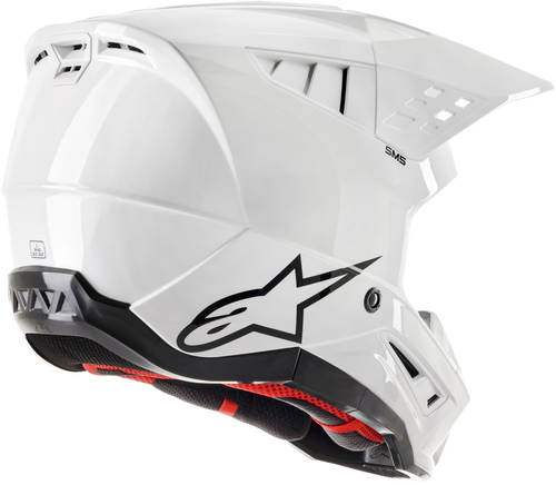S M5 Solid Helmet White Glossy Lg
