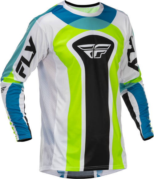 Lite Le Current Jersey White/Lime/Blue Lg