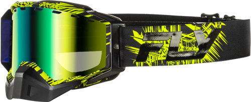Zone Snow Goggle Grn/Blk W/Green Mir/Yellow Lens
