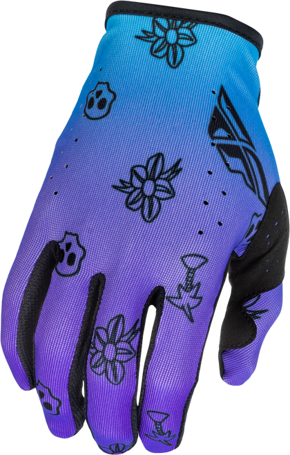 Youth Lite Outline Gloves Purple/Blue/Black Ym