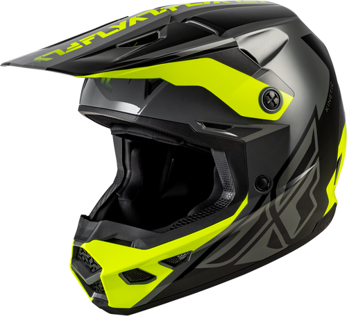 Kinetic Crest Helmet Grey/Black/Hi Vis Lg