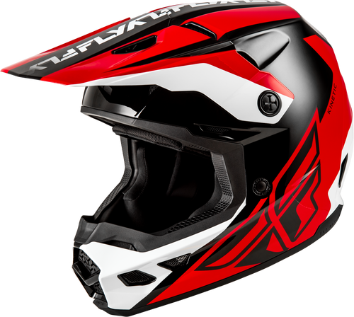Kinetic Crest Helmet Red/Black/White Lg