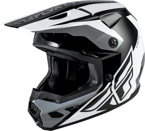 Kinetic Crest Helmet Black/White/Grey Xs