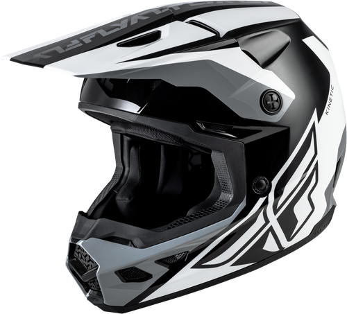 Kinetic Crest Helmet Black/White/Grey Sm