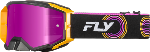 Zone Elite Goggle Blk/Yel/Pur W/ Magenta Mirror/Smoke Lens