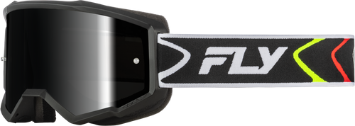 Youth Zone Goggle Black/White W/Black Mirror/Smoke Lens