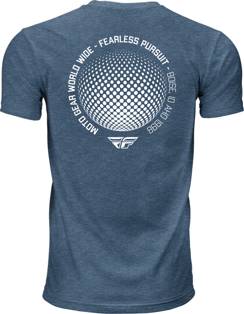 Fly Worldwide Tee Blue Sm