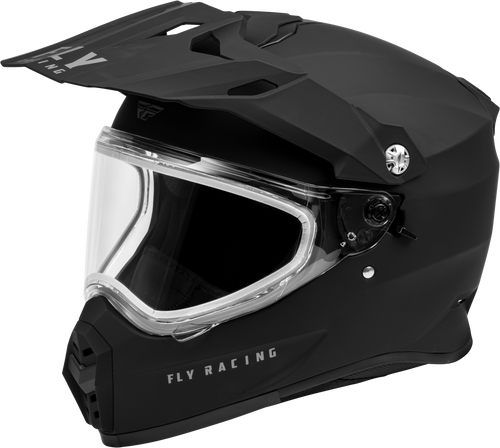 Trekker Cw Solid Helmet Dual Shld Matte Black Sm