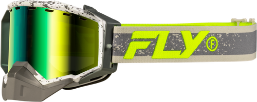 Zone Snow Goggle Gry/Hi Vis W/Green Mirror/Yellow Lens