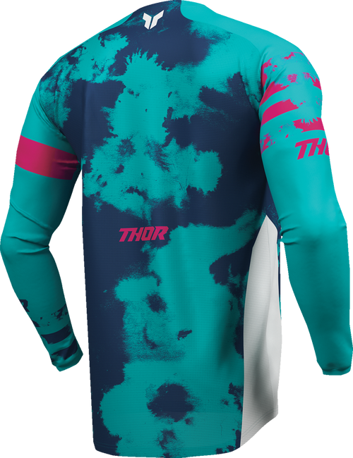 THOR Youth Launchmode Bleach Jersey - White/Aqua - 2XS 2912-2584