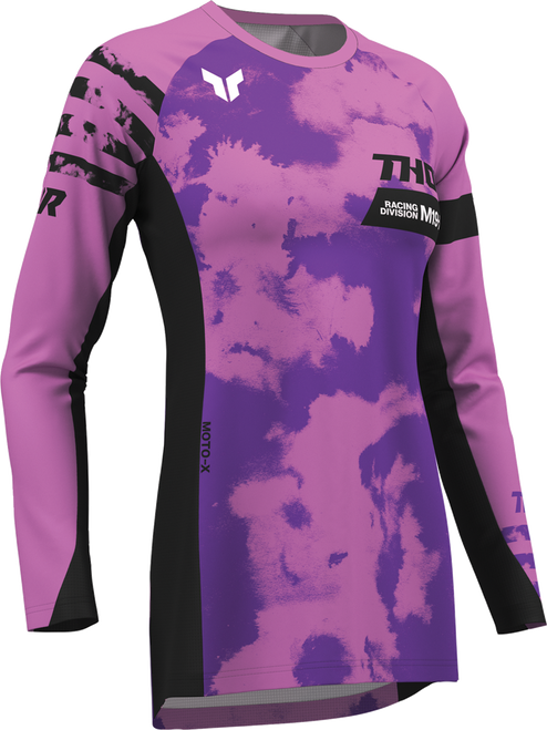 THOR Women's Launchmode Bleach Jersey - Black/Orchid - XS 2911-0340
