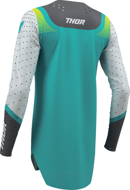 THOR Women's Sportmode Velocity Jersey - Gray/Aqua - Large 2911-0338