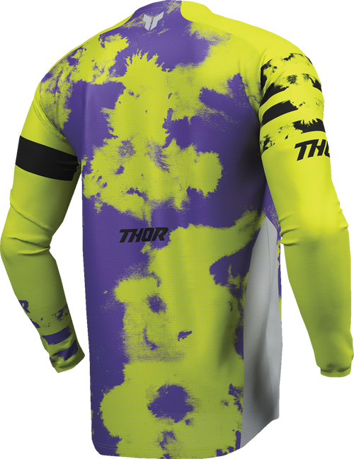 THOR Youth Launchmode Bleach Jersey - Gray/Acid - Medium 2912-2581