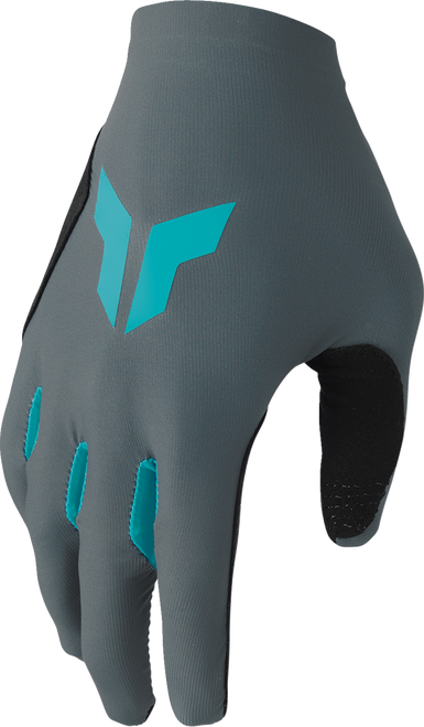 THOR Women's Sportmode Iconic Gloves - Gray/Aqua - Large 3331-0282