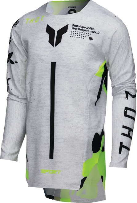THOR Youth Sportmode Riot Jersey - White/Acid - Medium 2912-2539