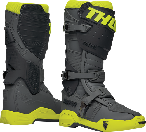 THOR Radial Boots - Gray/Fluorescent Yellow - Size 13 3410-2751
