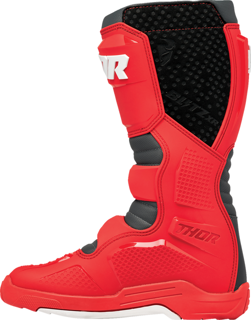 THOR Blitz XR Boots - Red/Charcoal - US 7 3410-3109