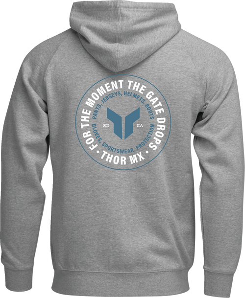 THOR Badge Zip-Up Hoodie - Heather Gray - Medium 3050-7024