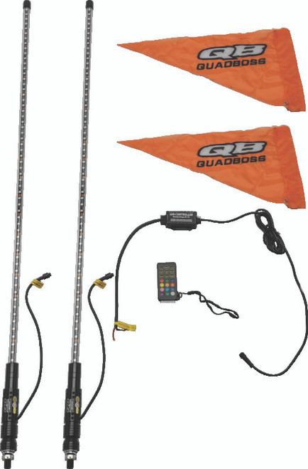 QuadBoss 4Ft Clear Dual Whip Bluetooth