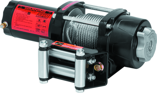 QuadBoss Winch Kit - 39ft x 3/16in Cable - 3hp - Roller Fairlead - Wired Remote - 2500lb