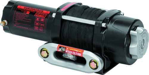 QuadBoss Winch Kit - 39ft x 7/32in Synthetic Rope - 3.5hp - Hawse Fairlead - Wired Remote - 3500lb