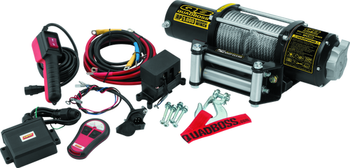 QuadBoss Winch Kit - 50ft Cable - 3.8hp - Roller Fairlead - Wireless Remote - 5000lb