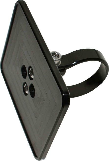 AXIA MODLGREGPLT-BK Registration Sticker Plate for Vehicles with Horizontal or Vertical Mounting Bar, 4 x 2.55 Inches, Black