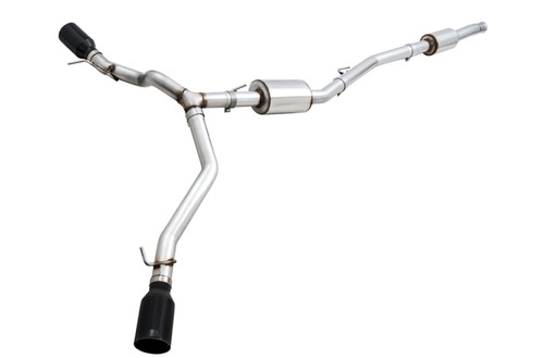 AWE Tuning 20-21 Jeep Gladiator JT 3.6L Tread Edition Cat-Back Dual Exhaust - Diamond Black Tip