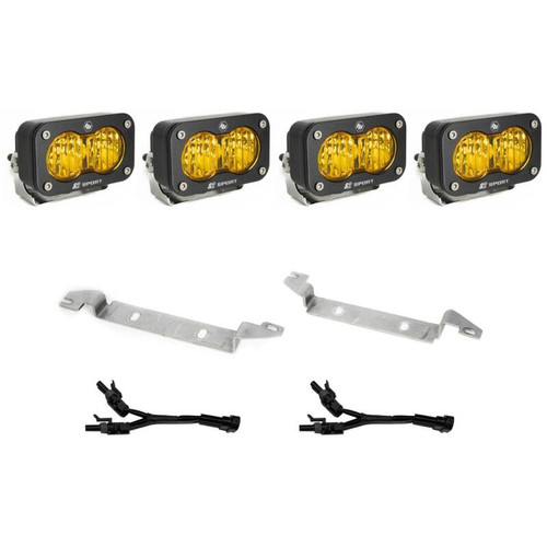 Baja Designs 2025 Toyota 4Runner S2 Sport Fog Pocket Light Kit - Amber