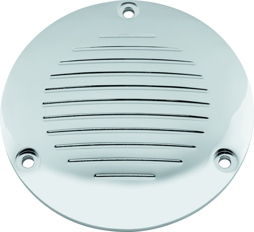 Bikers Choice 70-98 Big Twin Chrome Grooved 3 Hole Derby Cover