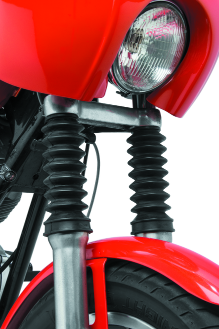 Bikers Choice 39MM Black Fork Boots Extended 6.9in / Collapsed 3.35in (Pair)