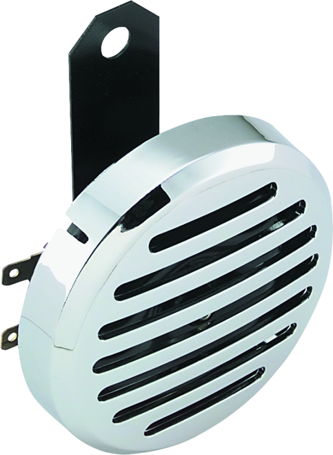 Bikers Choice Chrome Slotted Custom Electric Horn 12 Volt Universal
