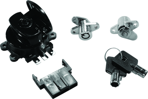Bikers Choice 99-13 Road King With Hard Bags Black Saddlebag Lock Kit