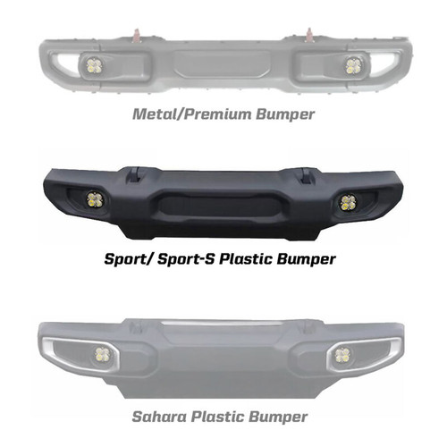 Baja Designs 2018 Wrangler JL Squadron Sport Series Fog Pocket Kit