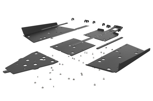 Seizmik 16-21 Polaris General 1000/ XP UHMW Skid Plate w/Rock Slider Kit - Black