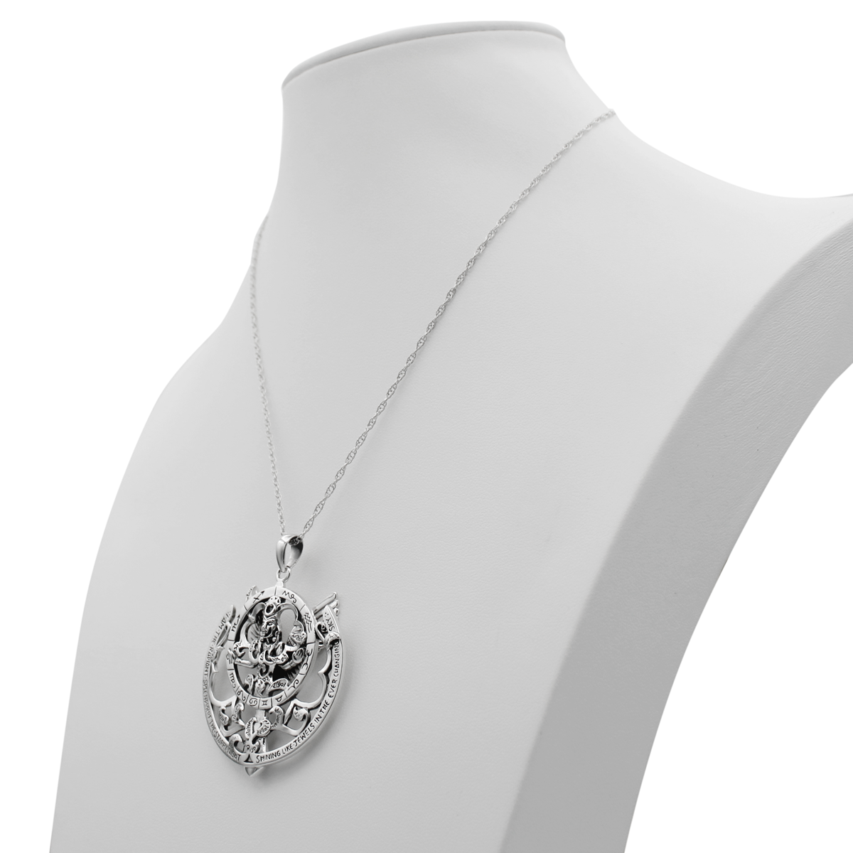 Sterling Silver Queen of Heaven Goddess Pendant Wicca Pagan Jewelry