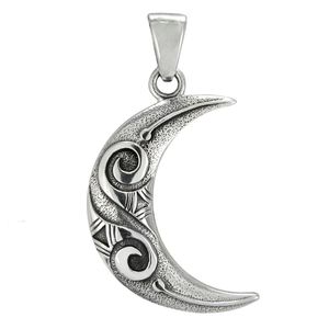 Large Celtic Knot Sterling Silver Crescent Moon Pendant Large Celtic Knot Sterling Silver Crescent Moon Pendant