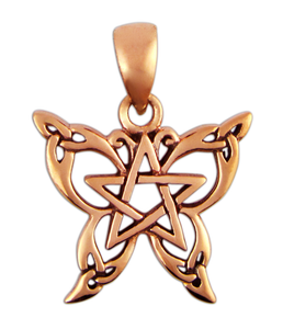 Copper Small Butterfly Pentacle Pendant Copper Small Butterfly Pentacle Pendant