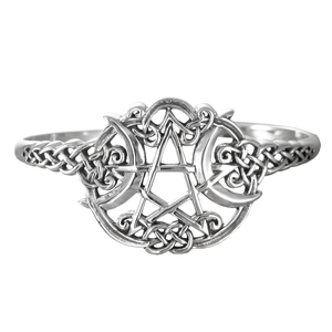 Sterling Silver Heart Pentacle Bracelet Sterling Silver Heart Pentacle Bracelet