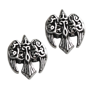 Sterling Silver Celtic Goddess Morrigan Raven Stud Earrings Sterling Silver Celtic Goddess Morrigan Raven Stud Earrings