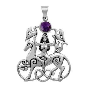 Sterling Silver Rhiannon Pendant with Amethyst Sterling Silver Rhiannon Pendant with Amethyst