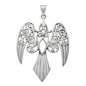 Sterling Silver Large Morrigan Raven Pendant Sterling Silver Large Morrigan Raven Pendant