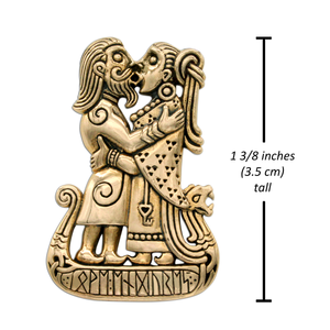 Bronze Viking Kiss Pendant