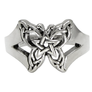 Sterling Silver Butterfly Pentacle Toe Ring Sterling Silver Butterfly Pentacle Toe Ring