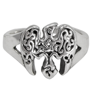Sterling Silver Raven Pentacle Toe Ring Sterling Silver Raven Pentacle Toe Ring
