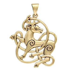 Bronze Celtic Stag Pendant