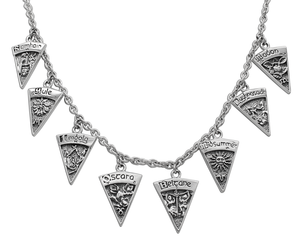 Sterling Silver Wheel of the Year Sabbats Necklace Sterling Silver Wheel of the Year Sabbats Necklace